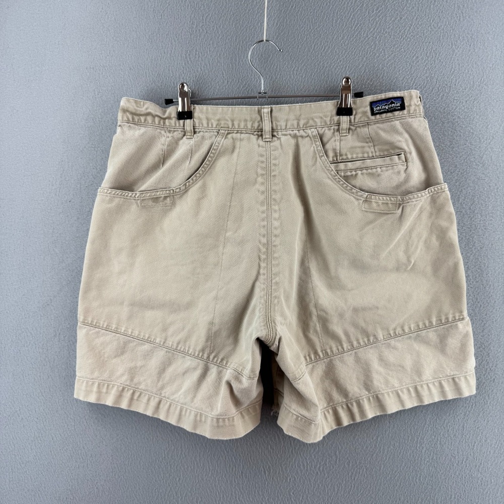 Patagonia Stand Up Shorts Mens 36 (Fits 35) Beige Khaki Canvas Outdoor Climbing
